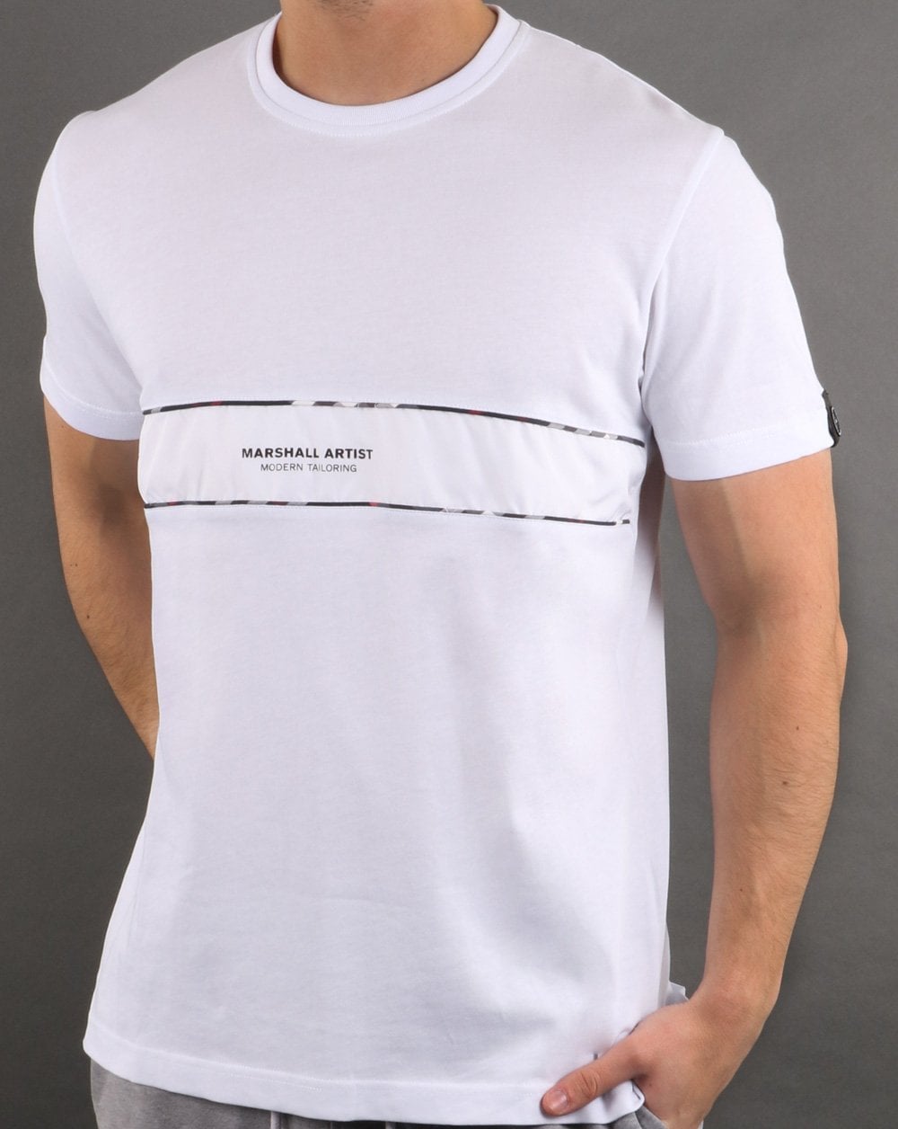 Marshall Artist Casa Check T-shirt White