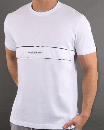 Marshall Artist Casa Check T-shirt White