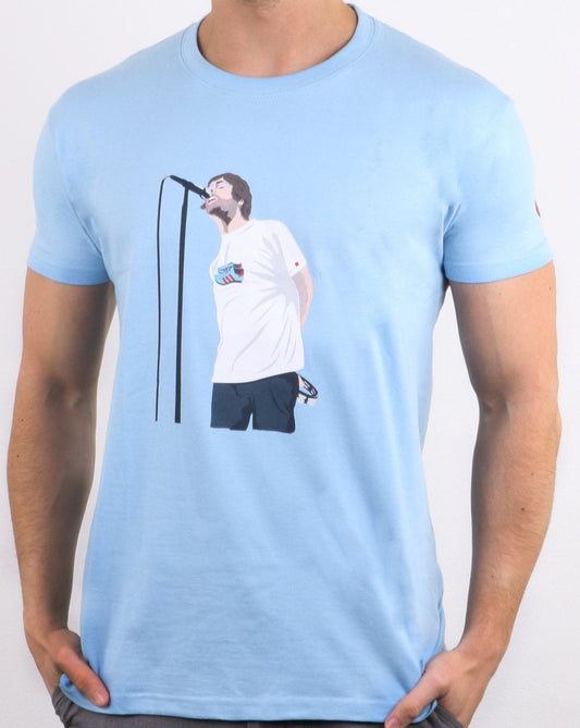 80s Casuals 80s Casuals Liam Manchester T Shirt Sky Blue