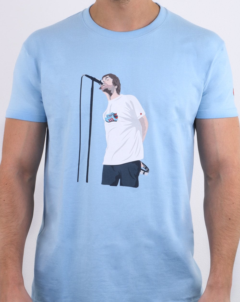 80s Casuals Liam Manchester T Shirt Sky Blue