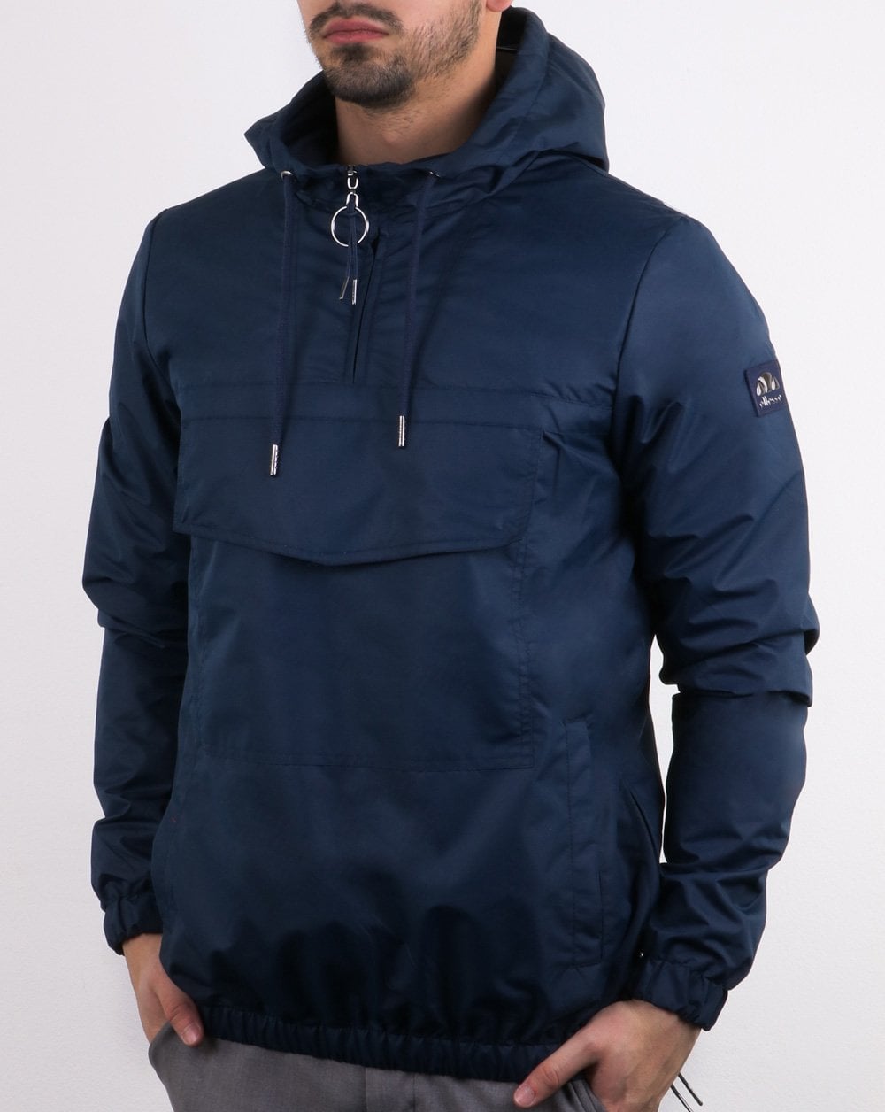 Ellesse Italia Qtr Zip Pouch Jacket Navy
