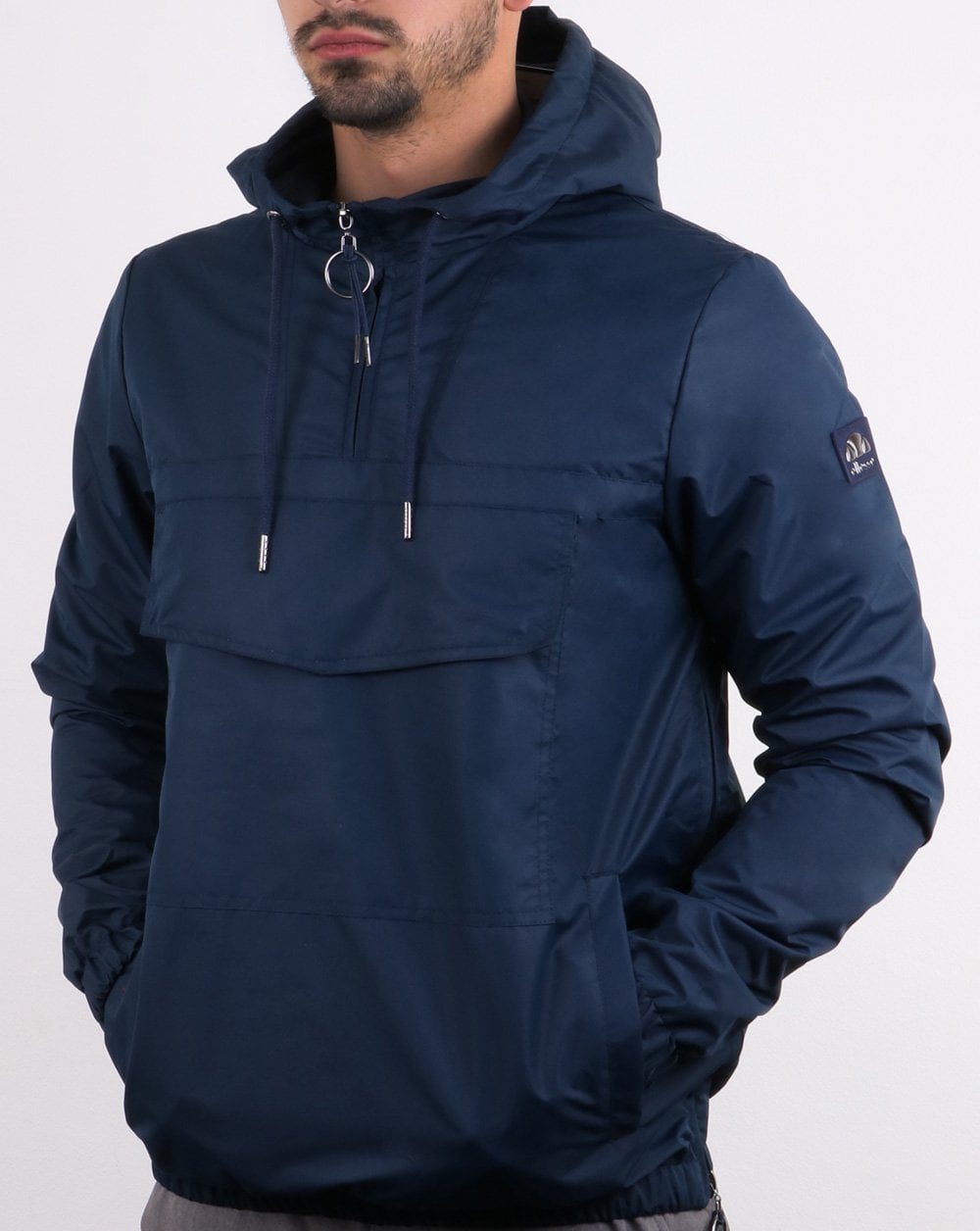 Ellesse Italia Qtr Zip Pouch Jacket Navy