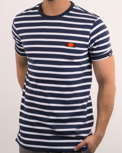 Ellesse Stripe T Shirt Navy