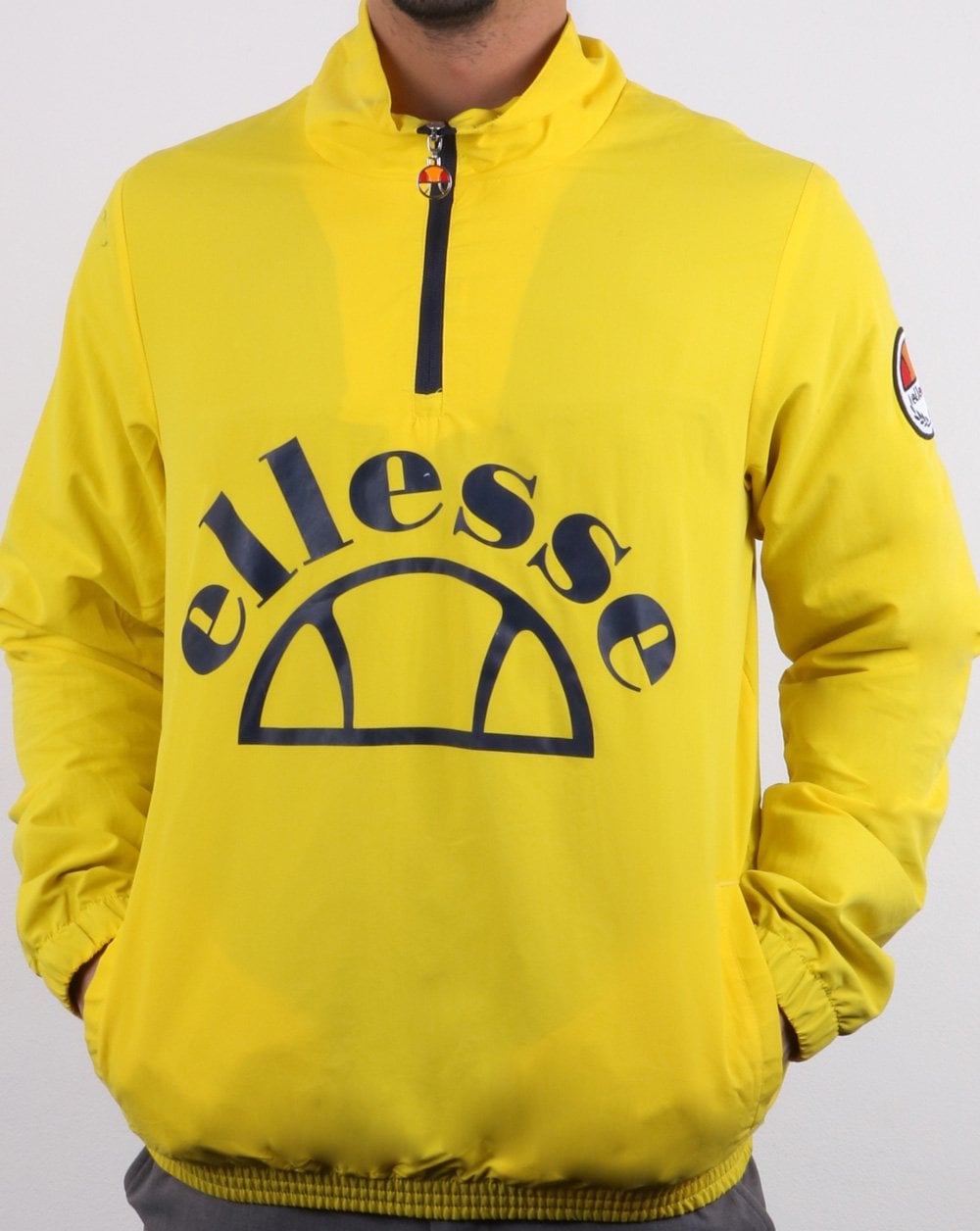 Ellesse Junio Qtr Zip Jacket Yellow