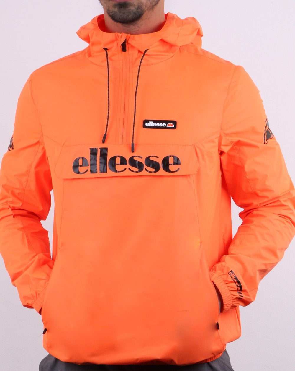 Ellesse Quarter Zip Jacket Brilliant Orange