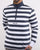 Marshall Artist Boating Stripe Funnel Neck Navy/white