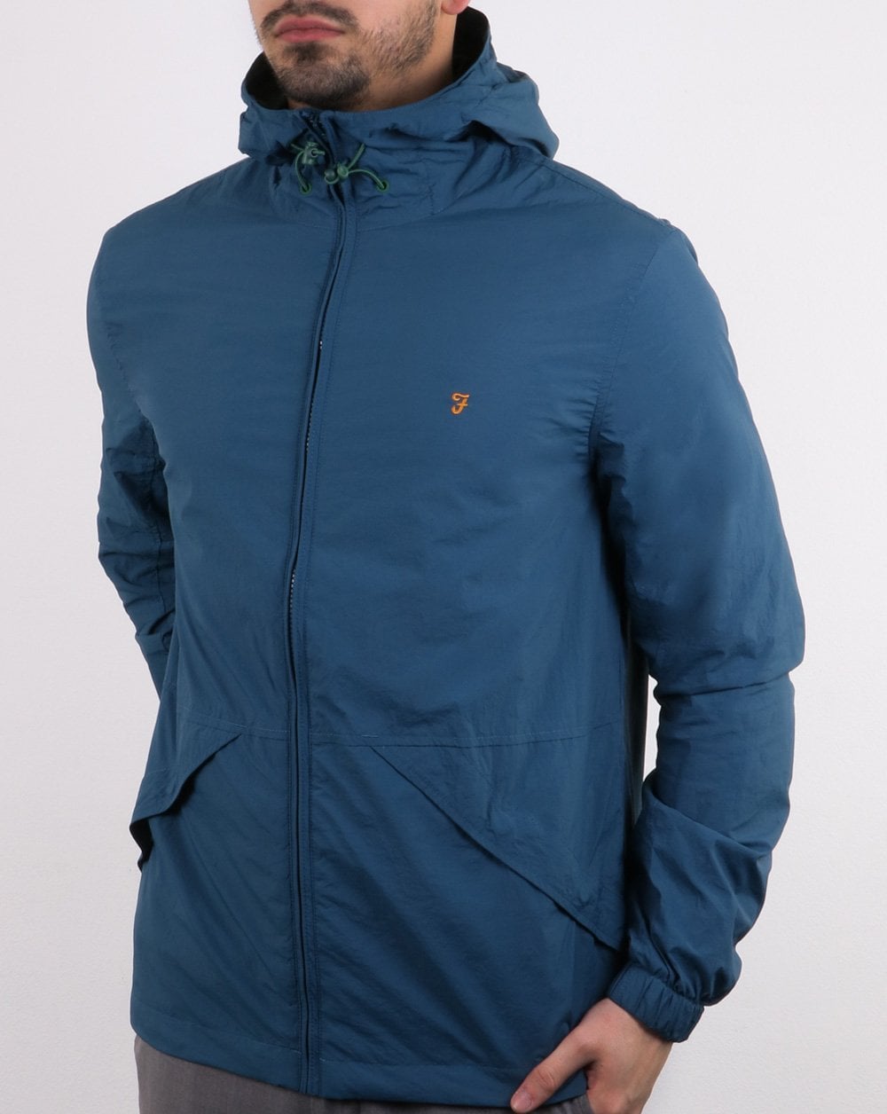 Farah Astoria Hooded Coat Blue Star