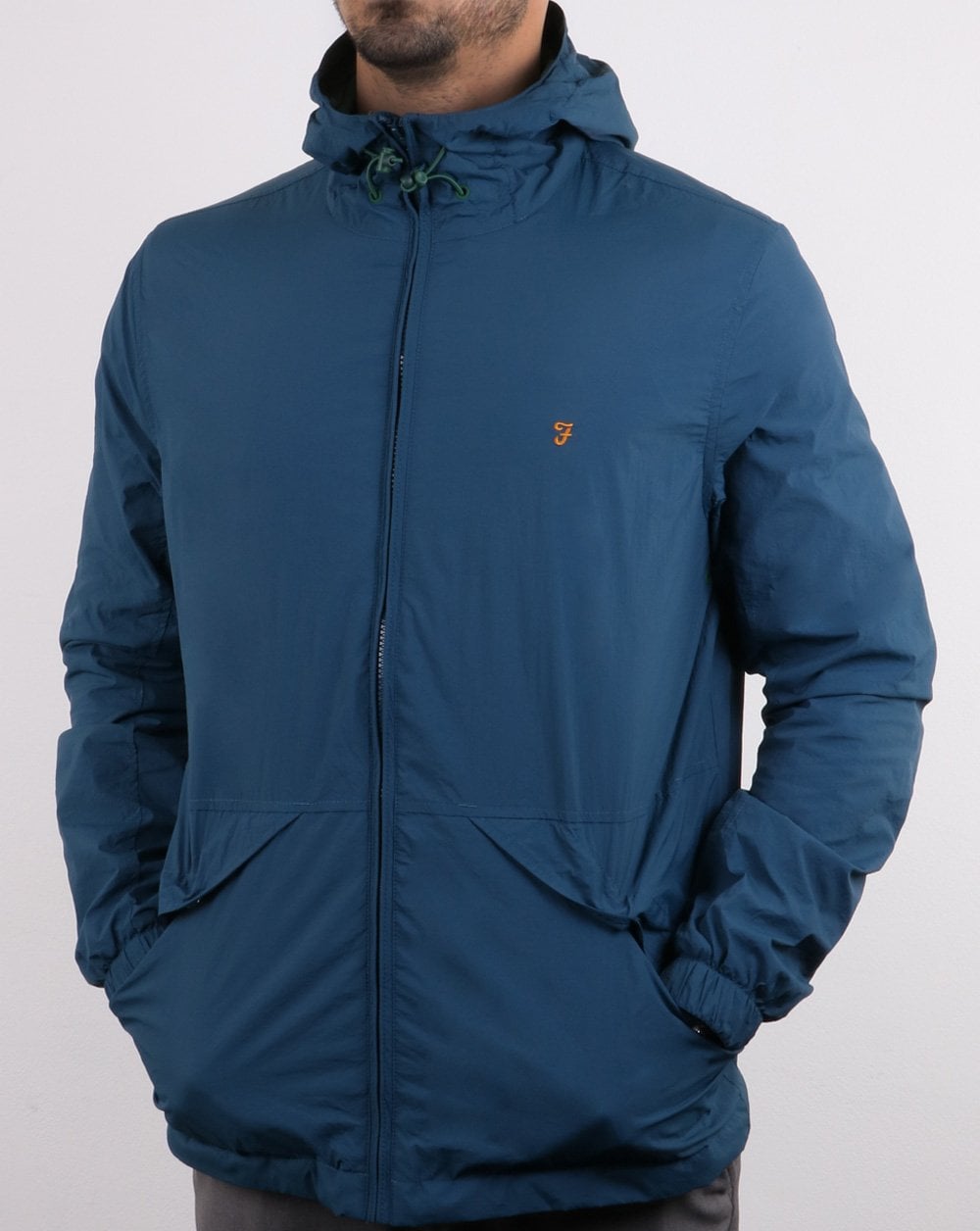 Farah Astoria Hooded Coat Blue Star