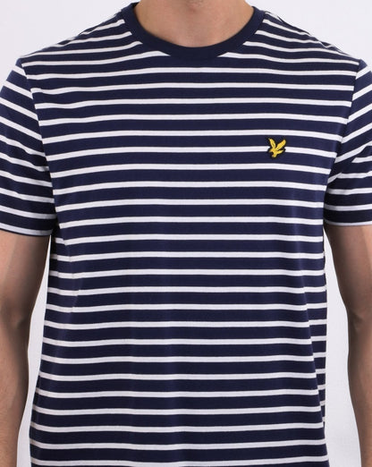 Lyle And Scott Breton Stripe T-shirt Navy/White