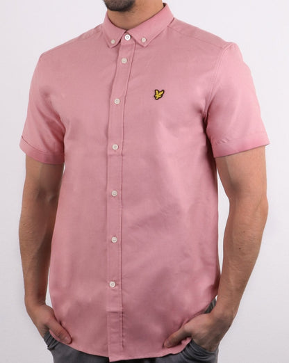 Lyle And Scott Short Sleeve Oxford Shirt Coral
