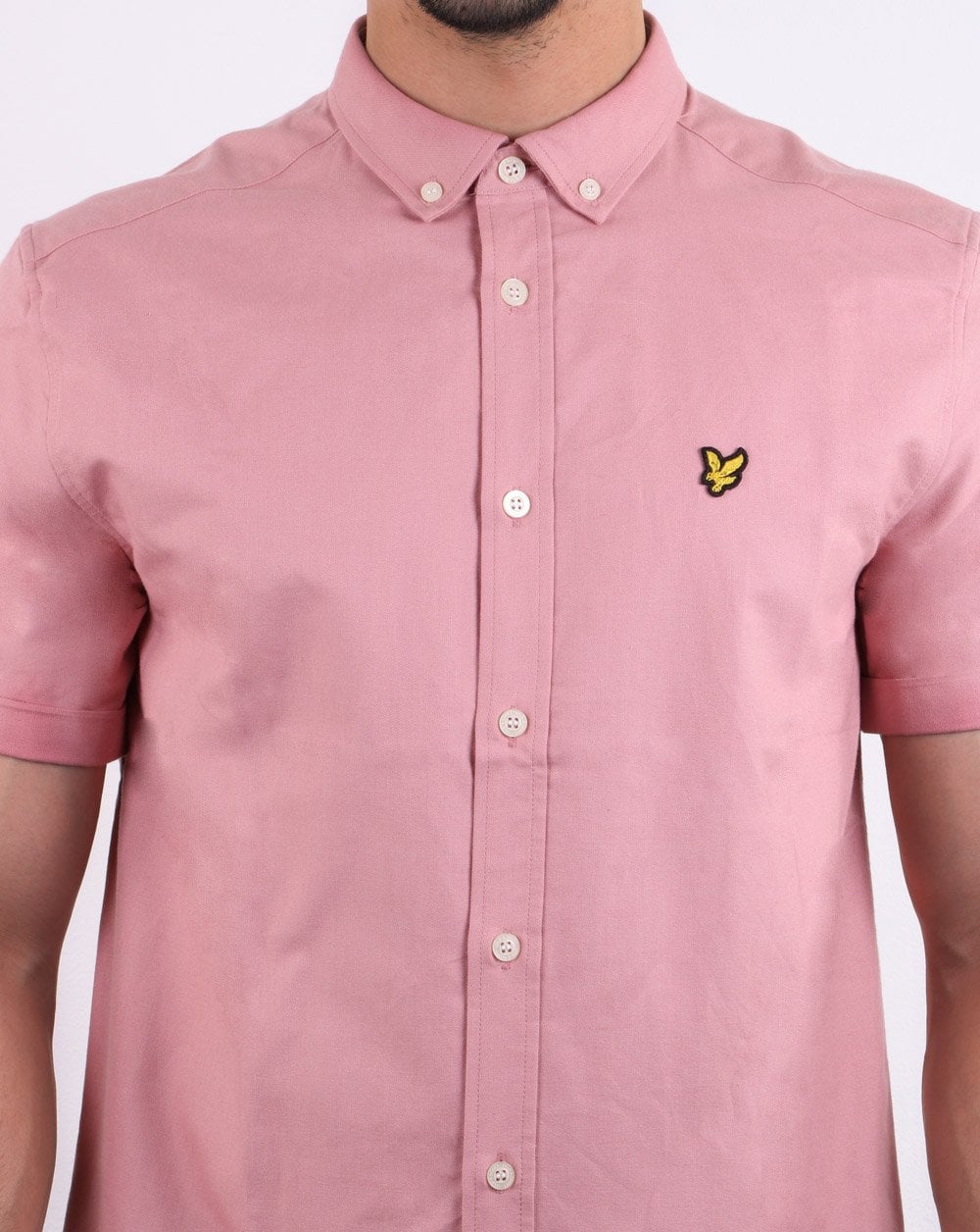 Lyle And Scott Short Sleeve Oxford Shirt Coral