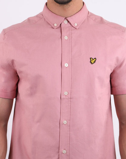 Lyle And Scott Short Sleeve Oxford Shirt Coral