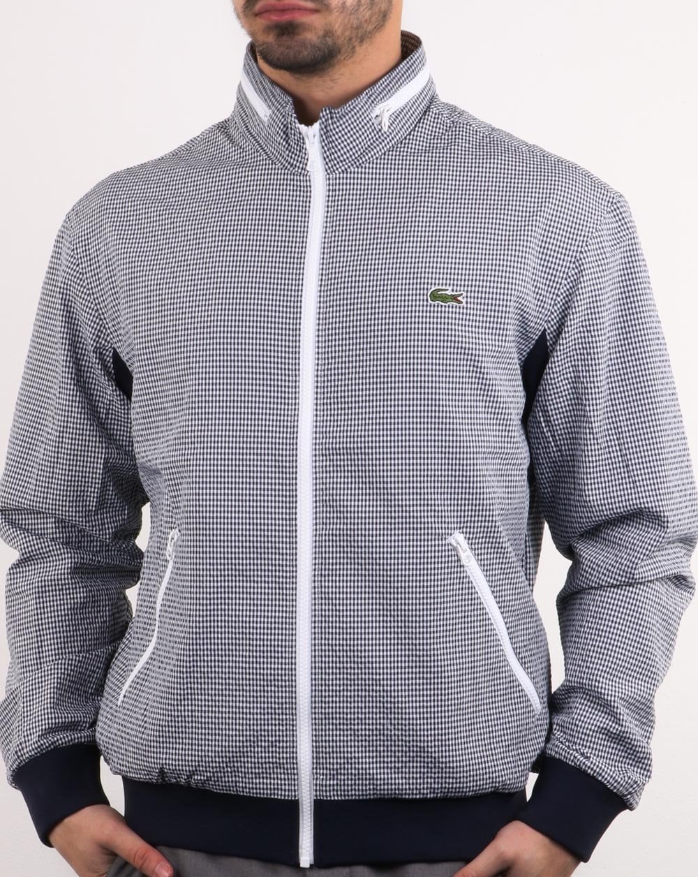 Lacoste Funnel Neck Jacket Navy/white