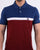 Pretty Green Front Colour Block Polo Shirt Burgundy