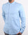 Pretty Green Mens Slim Fit Collarless Shirt Blue