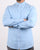 Pretty Green Mens Slim Fit Collarless Shirt Blue