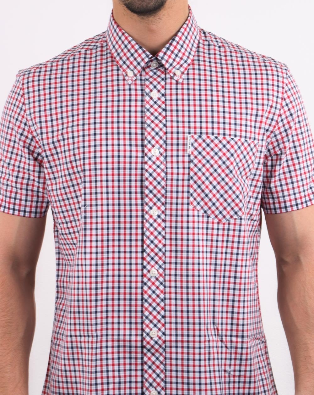 Ben Sherman House Check S/s Shirt Navy Red