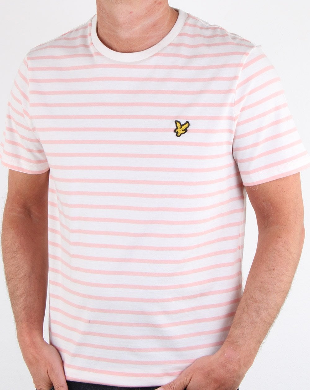 Lyle And Scott Breton Stripe T-shirt White/Pink