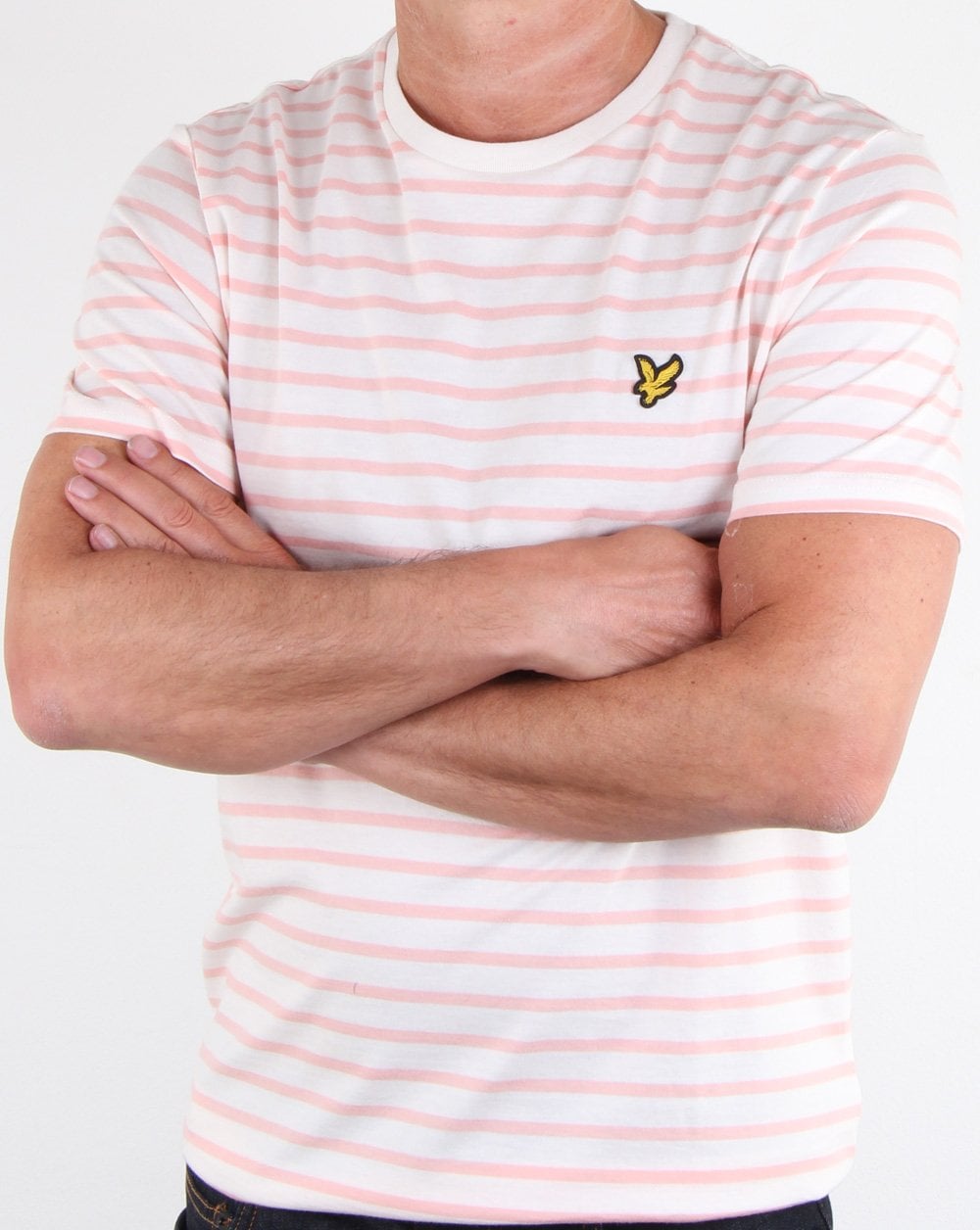 Lyle And Scott Breton Stripe T-shirt White/Pink