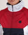 Pretty Green Zip Through Hooded Contrast Jacket Red/navy