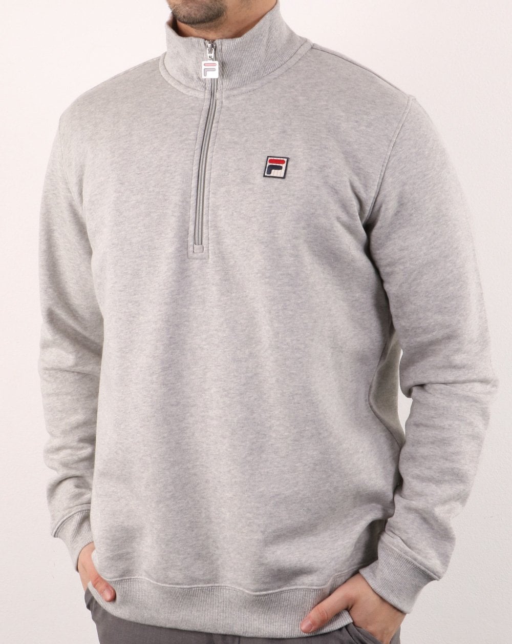 Fila Vintage Palermo Zip Sweat Light Grey Marl