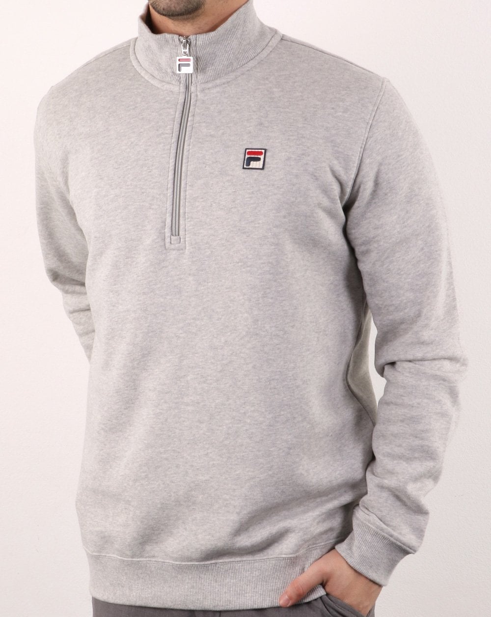 Fila Vintage Palermo Zip Sweat Light Grey Marl