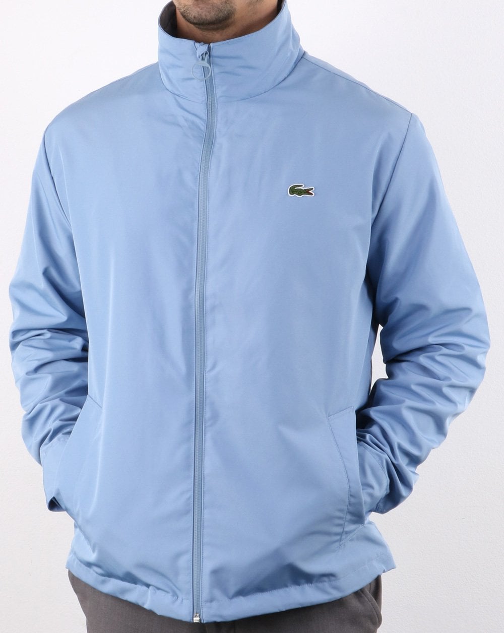 Lacoste Jacket Concealed Hood Sky Blue