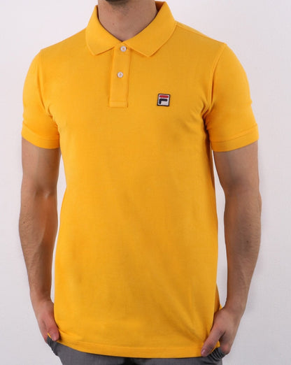 Fila Vintage Dante Polo Shirt Yellow Gold