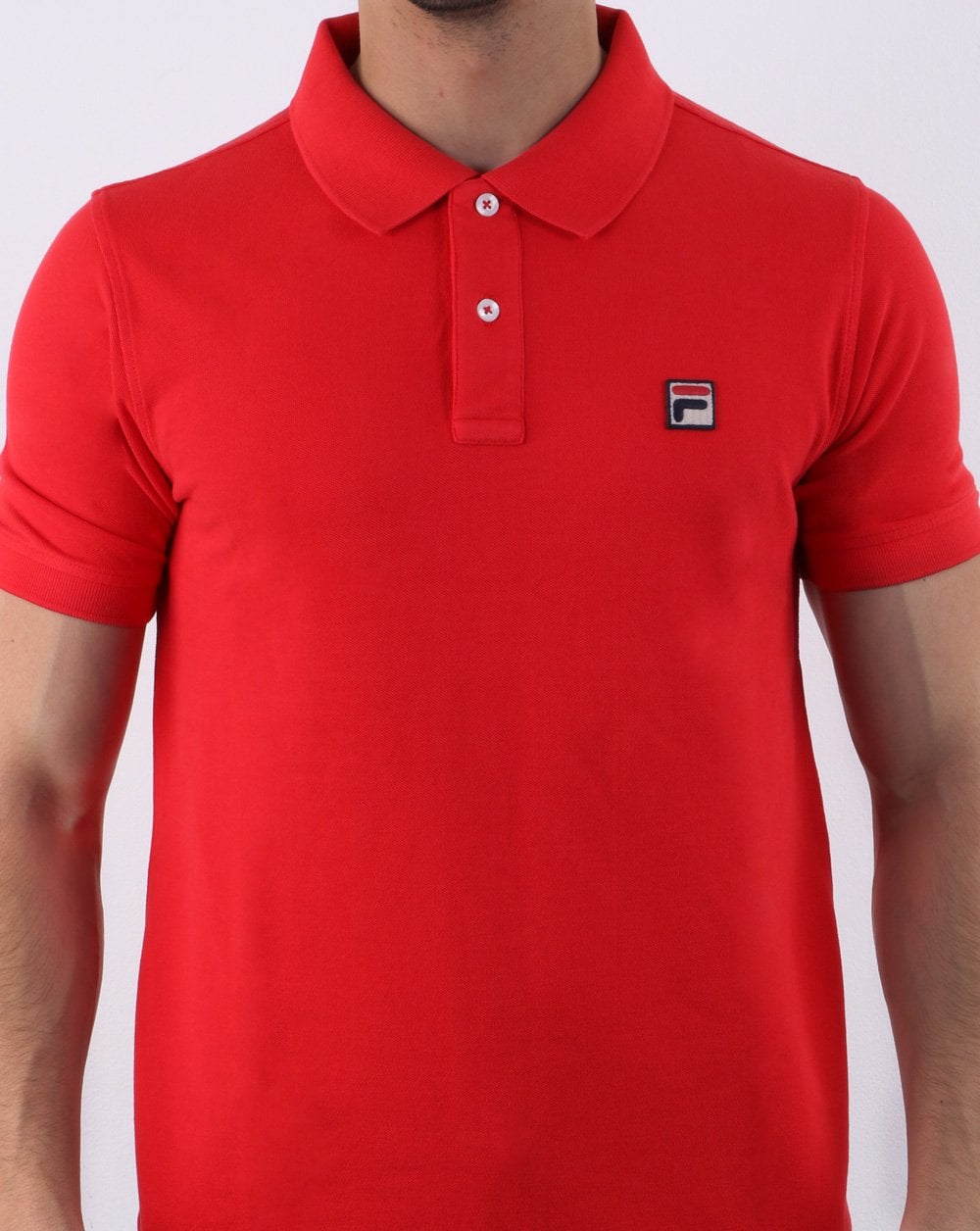 Fila Vintage Dante Polo Shirt Red