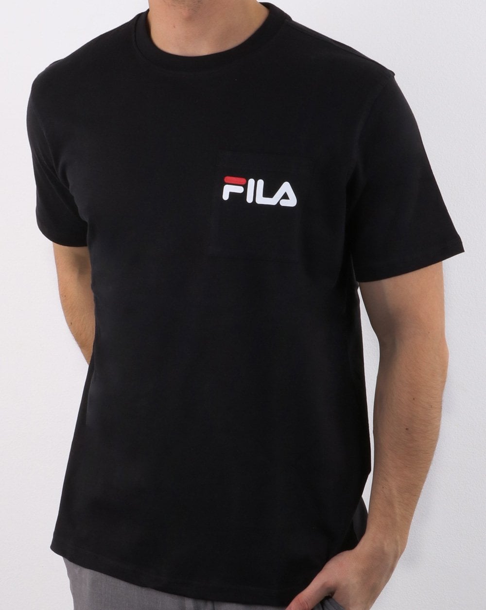 Fila Vintage Curtis Pocket T Shirt Black
