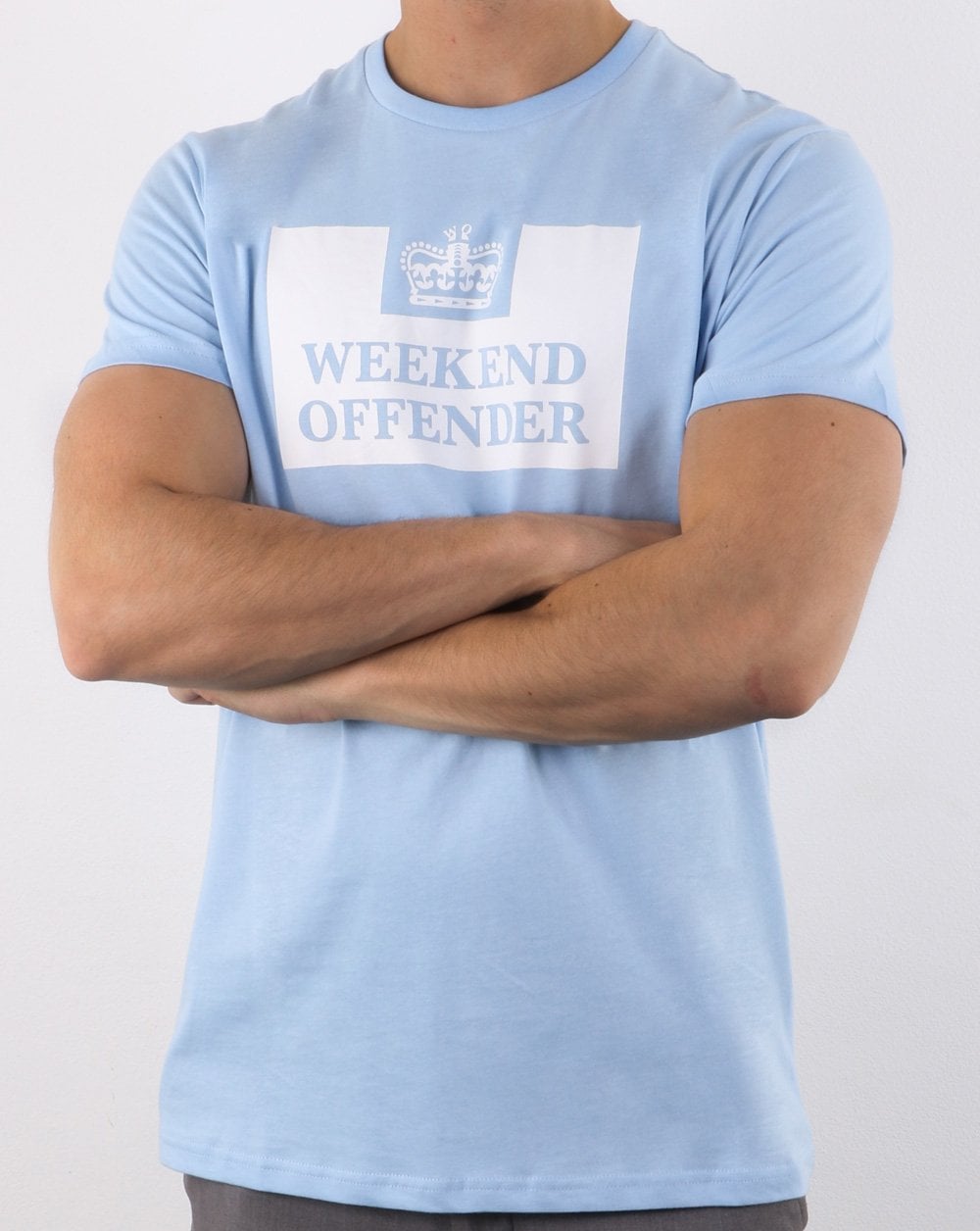 Weekend Offender Prison T-shirt Sky Blue