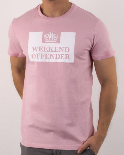 Weekend Offender Prison T-shirt Pink