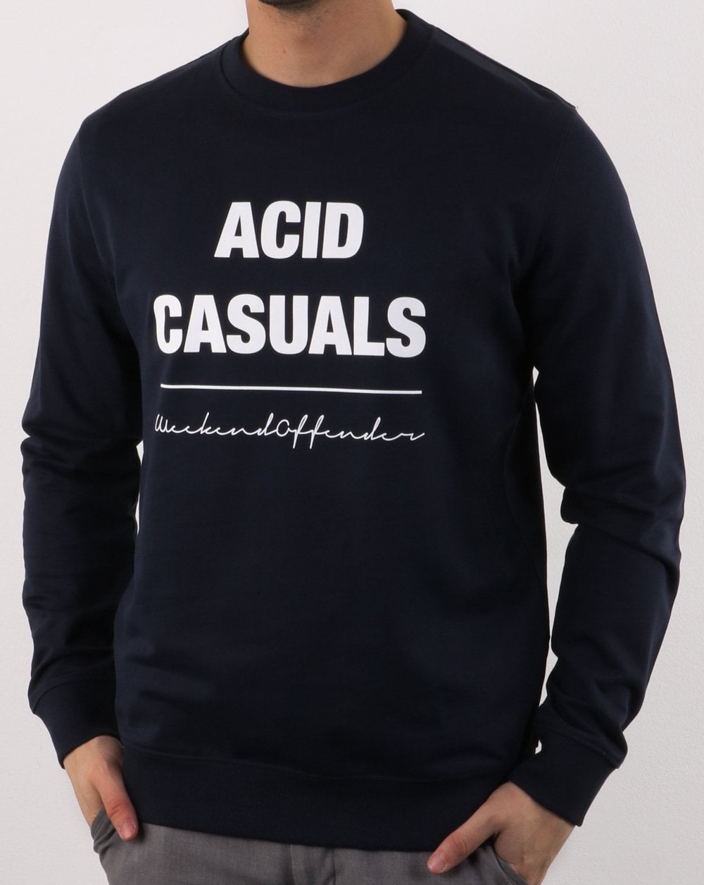 Weekend Offender Acid Casual Sweat Navy