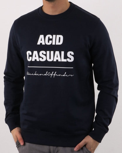 Weekend Offender Acid Casual Sweat Navy