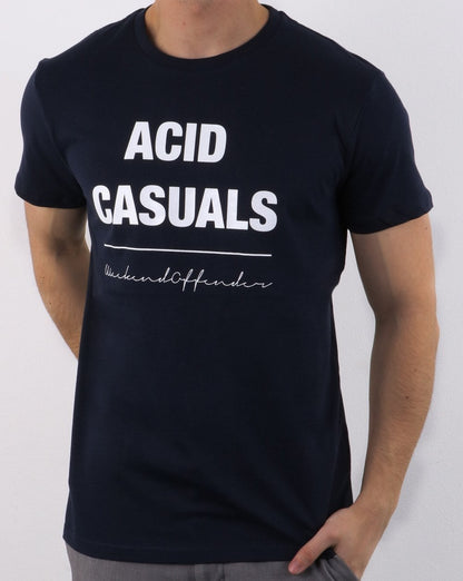 Weekend Offender Acid Casuals T-shirt Navy