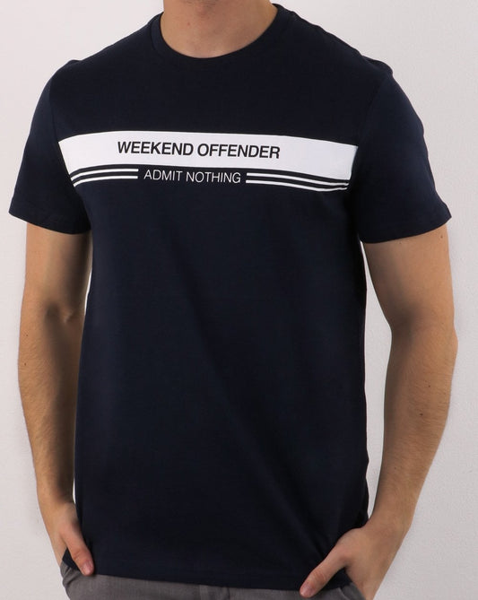 Weekend Offender W.o.a.n Chest Stripe Navy