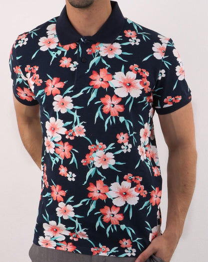 Gant All Over Floral Pique Polo Shirt