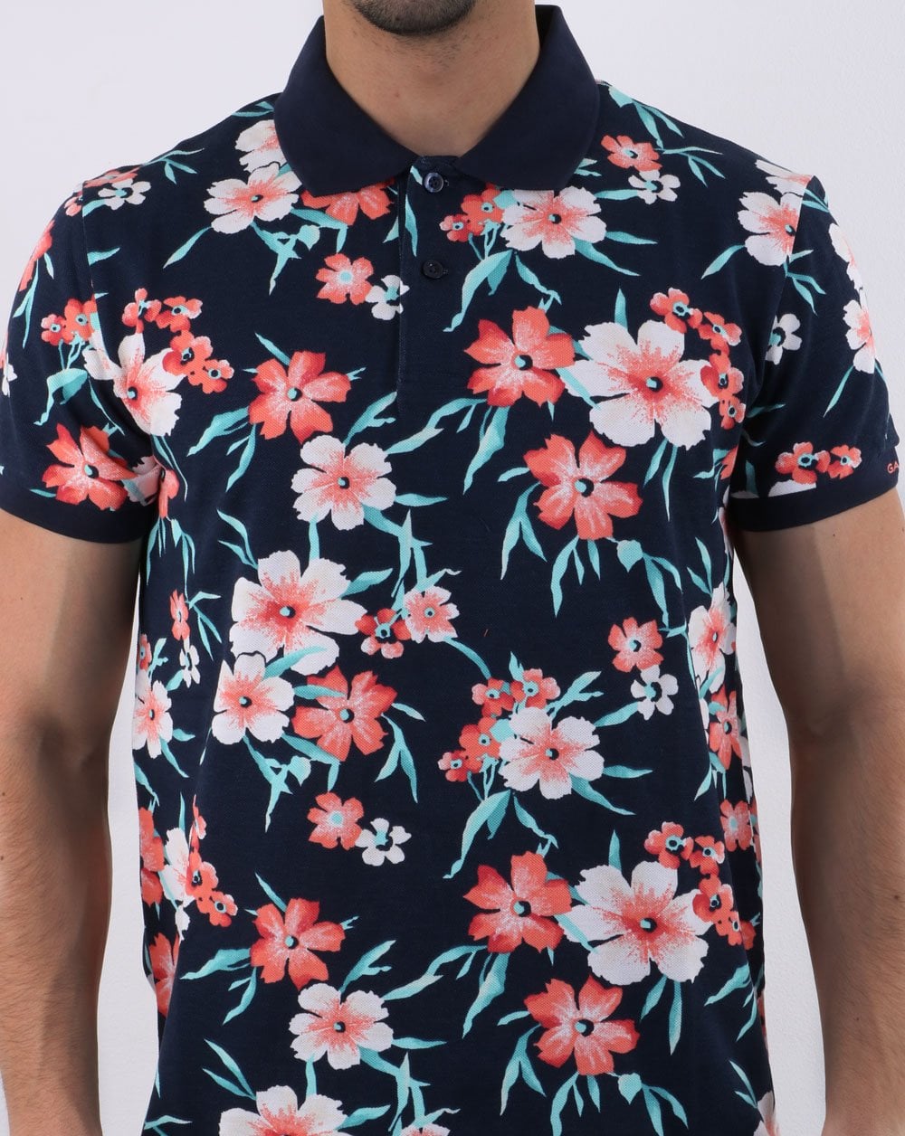 Gant All Over Floral Pique Polo Shirt