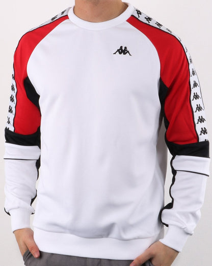 Kappa Arlton 222 Banda Sweatshirt White/red