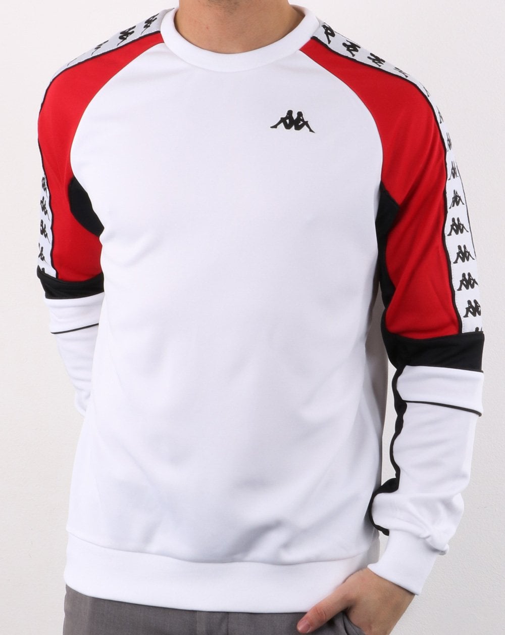 Kappa Arlton 222 Banda Sweatshirt White/red