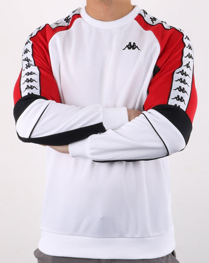 Kappa Arlton 222 Banda Sweatshirt White/red