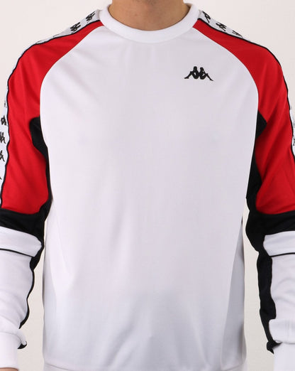 Kappa Arlton 222 Banda Sweatshirt White/red
