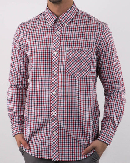 Ben Sherman House Check Shirt Navy Red