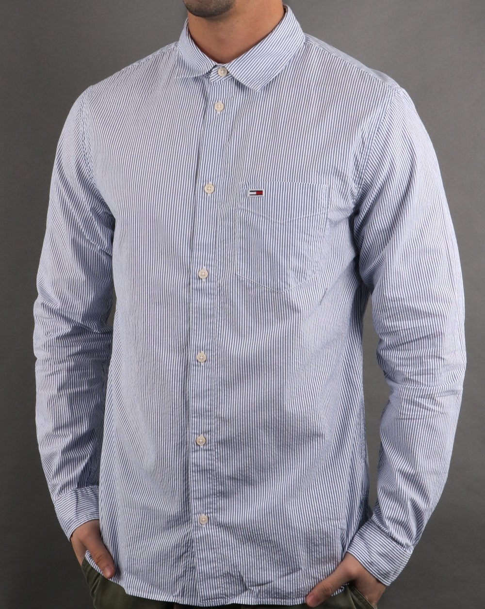 Tommy Hilfiger Seersucker Stripe Shirt Blue/white