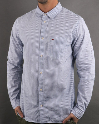 Tommy Hilfiger Seersucker Stripe Shirt Blue/white