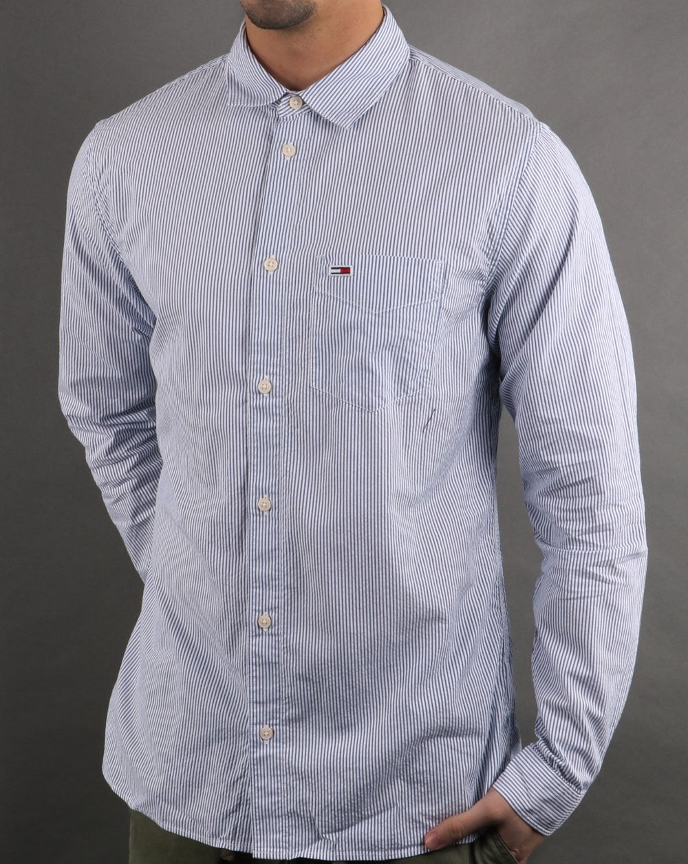 Tommy Hilfiger Seersucker Stripe Shirt Blue/white