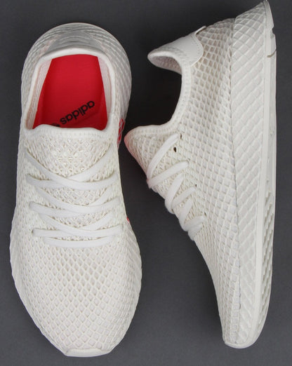 Adidas Deerupt Comfort Trainers White/Shock Red
