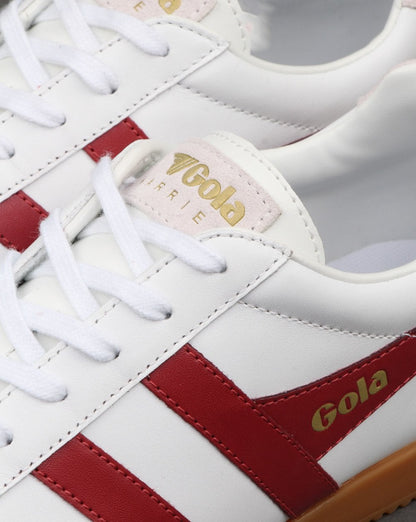 Gola Harrier Leather Trainer White/red