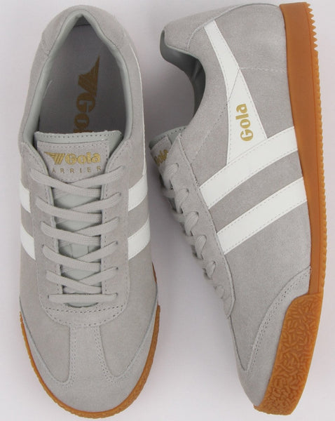 Gola Harrier Suede Trainer Light Grey/white