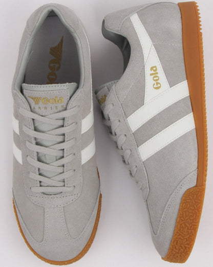 Gola Harrier Suede Trainer Light Grey/white